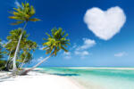 Dimex BEACH WITH HEART CLOUD fotótapéta, poszter, vlies alapanyag, 375x250 cm (MS-5-1952)