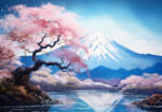 Consalnet Fuji hegy a virágzó cseresznyefa mögött poszter, fotótapéta, Vlies (416 x 290 cm) (C1-15546VEXXXXL)