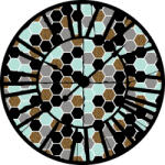 Consalnet Absztrakt minta az óra mögött vlies poszter, fotótapéta 10730VEZ1 /208x208 cm/ (10730-VEZ1)