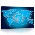 Consalnet Világtérkép, vászonkép, 60x40 cm méretben (C5-10948O4)