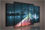 Consalnet Vászonkép, 5 darabos New York éjszaka 150x100 cm méretben (C5-1124S12)