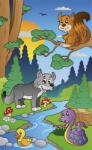 Dimex FOREST ANIMALS fotótapéta, poszter, vlies alapanyag, 150x250 cm (MS-2-0336)