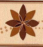 Jász-Iron Beige -sötétbarna virág mintás bordűr (227-085)