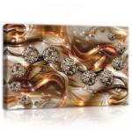 Consalnet Barna gyöngyös absztrakt, vászonkép, 60x40 cm méretben (C5-10576O4)