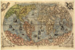 Dimex Vlies Fotótapéta - Ancient Map of the World - 375x250 cm (MS-5-1499)