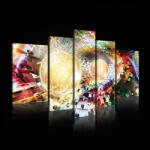 Consalnet Vászonkép, 5 darabos, Gömbök puzzle alagútban 170x100 cm méretben (C5-2432S4A)