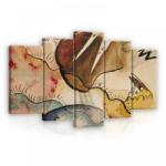 Consalnet Vászonkép 5 darabos, Absztrakt minta kavalkád 100x60 cm méretben (C5-12198S17)
