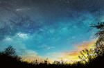 Dimex Vlies Fotótapéta - Night sky sunset - 375x250 cm (MS-5-2288)