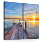 Consalnet Vászonkép 4 darabos, Móló 50x50 cm méretben (C5-11619S20)