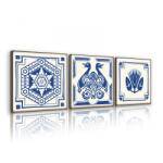 Consalnet Vászonkép 3 darabos, Absztrakt minták, 3 db 25x25 cm méret (C5-11117S13)