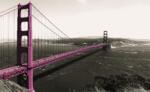 Consalnet Pink Golden Gate Bridge poszter, fotótapéta (312 x 219 cm) (C1-1196VEXXL)