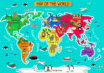 Sverus Fotótapéta Animals Map of the World, 312 x 219 cm (SV-37436572-312X219CM)