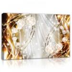 Consalnet Arany gyöngyös absztrakt, vászonkép, 60x40 cm méretben (C5-10403O4)