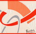 Jász-Iron Barack alapú-narancs modern mintás bordűr (227-354)