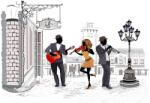 Sverus Fotótapéta Street Musicians, 416 x 290 cm (SV-38171338WM-416X290CM)