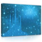 Consalnet Vászonkép, Kastély kékben, 100x75 cm méretben (C5-12541O1)