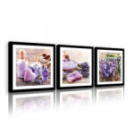 Consalnet Vászonkép 3 darabos, Levendula termékek, 3 db 25x25 cm méret (C5-11271S13)