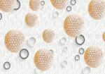 Sverus Fotótapéta 3d Modern Wallpaper with Golden Ball Spheres and Circles, 416 x 254 cm (SV-149298250WM-416X254CM)