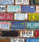 Dimex PLATE NUMBERS fotótapéta, poszter, vlies alapanyag, 225x250 cm (MS-3-0269)