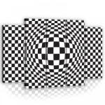 Consalnet Vászonkép, 5 darabos Kockás 3D 150x100 cm méretben (C5-1584S12)