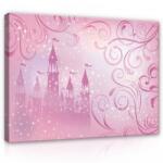 Consalnet Vászonkép, Kastély rózsaszínben, 100x75 cm méretben (C5-12547O1)