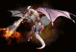Dimex Vlies Fotótapéta - Dragon blowing fire - 375x250 cm (MS-5-1249)