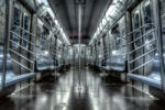 Dimex Vlies Fotótapéta - Empty subway cart - 375x250 cm (MS-5-2807)
