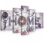 Consalnet Vászonkép, 5 darabos, Home 170x100 cm méretben (C5-10234S4A)