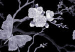 Sverus Fotótapéta Sakura Branch and Butterflies in Victorian Style, 368 x 254 cm (SV-55000889WM-368X254CM)