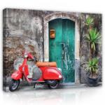 Consalnet Vászonkép, Retrómotor a pince elött 80x60 cm méretben (C5-1365O6)