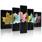 Consalnet Vászonkép, 5 darabos, Színes levelek 170x100 cm méretben (C5-11773S4A)