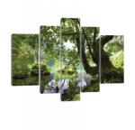 Consalnet Vászonkép, 5 darabos, Erdő folyóval 170x100 cm méretben (C5-20025S4A)