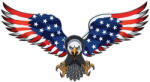 Dimex Vlies Fotótapéta - American Eagle with Flag - 375x250 cm (MS-5-1493)
