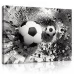 Consalnet Vászonkép, Focilabdák 3D, 100x75 cm méretben (C5-20110O1)