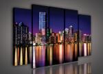 Consalnet Vászonkép, 5 darabos New York fényei 150x100 cm méretben (C5-419S12)