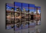 Consalnet Vászonkép, 5 darabos New York éjszaka 150x100 cm méretben (C5-996S12)