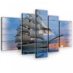 Consalnet Vászonkép, 5 darabos, Vitorlás hajó 170x100 cm méretben (C5-10029S4A)