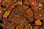 Dimex Vlies Fotótapéta - Map of Paris - 375x250 cm (MS-5-1518)