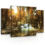 Consalnet Vászonkép, 5 darabos Erdei vízesés 150x100 cm méretben (C5-10470S12)