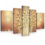 Consalnet Vászonkép, 5 darabos, Pillangó fa 170x100 cm méretben (C5-10061S4A)