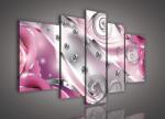 Consalnet Vászonkép, 5 darabos, Rózsaszín gyöngyös absztrakt 170x100 cm méretben (C5-1654S4A)