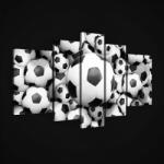 Consalnet Vászonkép, 5 darabos, Focilabdák 170x100 cm méretben (C5-20111S4A)