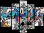 Consalnet Vászonkép, 5 darabos, Graffiti 170x100 cm méretben (C5-20206S4A)