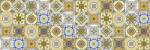 Dimex ORNAMENTAL TILES YELLOW öntapadós konyhai poszter, 180x60 cm (KI-180-164)