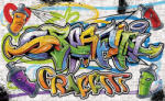 Consalnet Utcai graffiti poszter, fotótapéta (254 x 184 cm) (C1-1399V4)