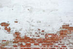 Dimex Vlies Fotótapéta - Red Brick Wall With Sprinkled White Plaster - 375x250 cm (MS-5-2694)