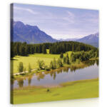 Consalnet Hegyek, erdő és tó, vászonkép, 40x40 cm méretben (C5-12095O5)