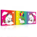 Consalnet Vászonkép 3 darabos, Unikornis, 3 db 25x25 cm méret (C5-11331S13)