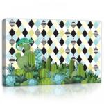 Consalnet Kaméleon és kaktuszok, vászonkép, 60x40 cm méretben (C5-11086O4)