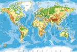 Dimex WORLD MAP fotótapéta, poszter, vlies alapanyag, 375x250 cm (MS-5-0261)